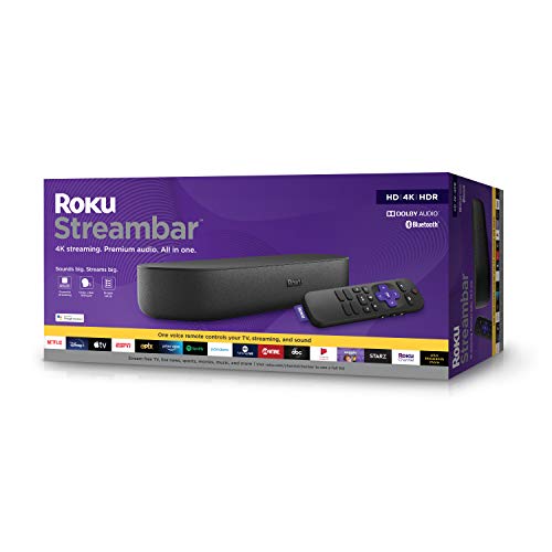 Roku Streambar 4K/HD/HDR Streaming Media Player &