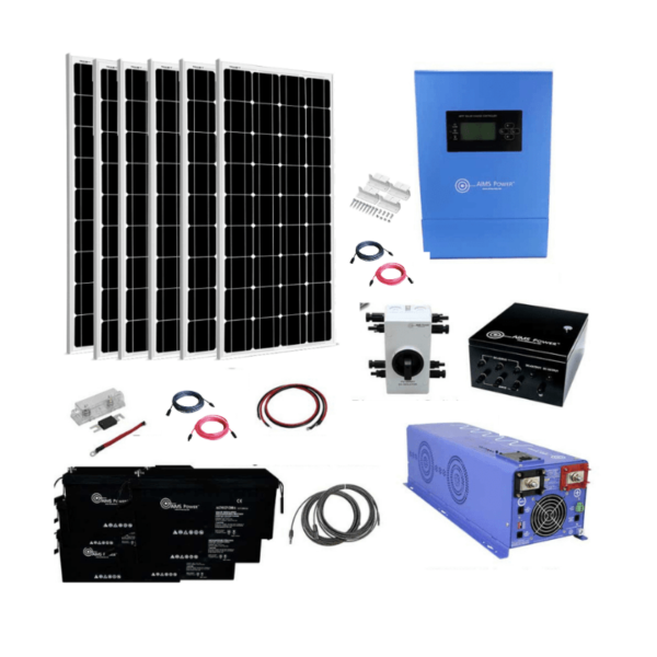 Complete Off-Grid Solar System AGM Kit