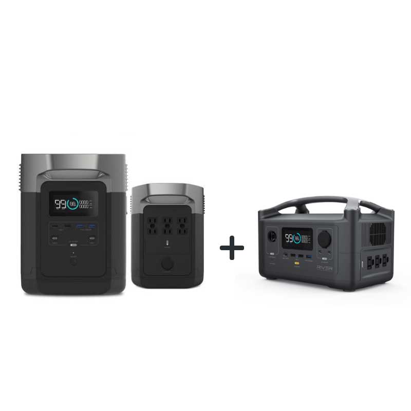 Delta 1300wH And RIVER600 Bundle Portable Power Stations