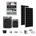 EcoFlow Delta DOUBLE Kit 1800W 2 x 100W 12V Mono Solar Panels