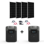 EcoFlow Delta 2 x 1800W Generators + 4 x 100 Watt 12V Mono Solar Panels