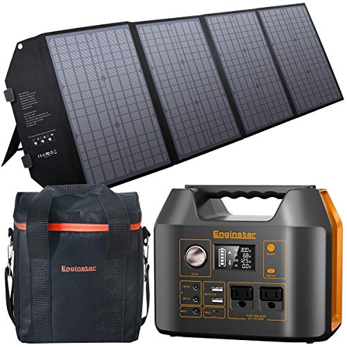 EnginStar Solar Generator with 100W Solar Panel