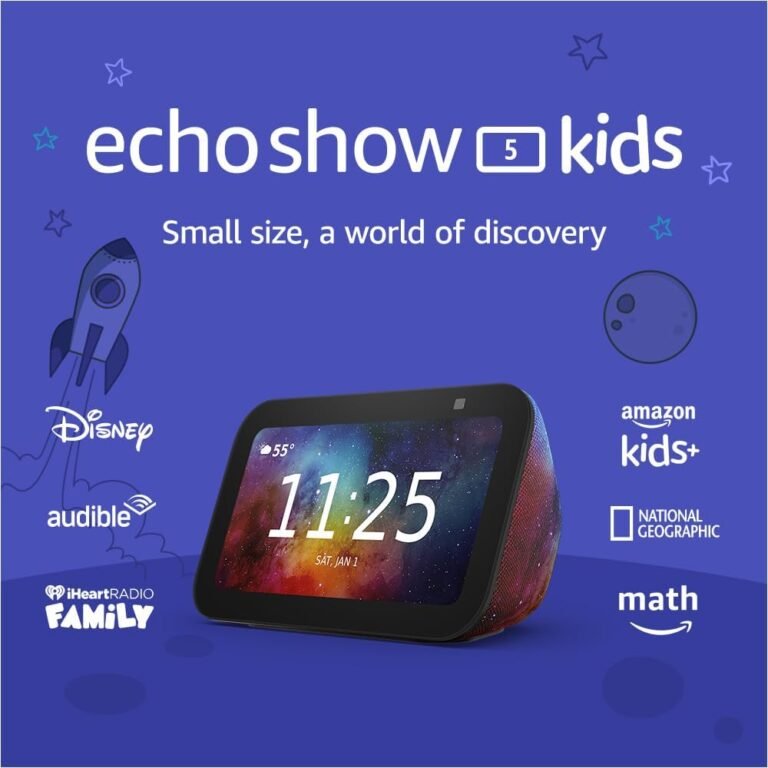 Echo Show 5 (3rd Gen, 2023 release) Kids | Designed for kids, with parental controls | Galaxy