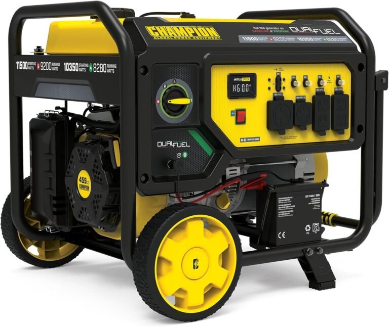 Champion Power Equipment 11,500-Watt Dual Fuel Portable Generator, Electric Start