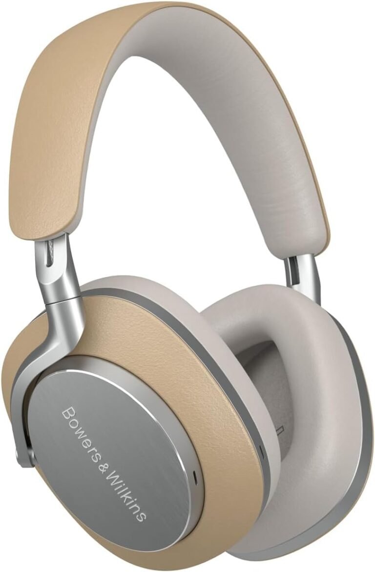 Bowers & Wilkins Px8 Over-Ear Wireless Headphones, Advanced Active Noise Cancellation, Luxurious Materials, 30-Hour Battery Life, 15-Min Quick Charging, Tan