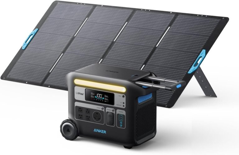 Anker SOLIX F2000 Solar Generator, 2048Wh Portable Power Station with LiFePO4 Batteries and 400W Solar Panel, GaNPrime Technology, 4 AC Outlets Up to 2400W for Home, Power Outages, Camping, and RVs