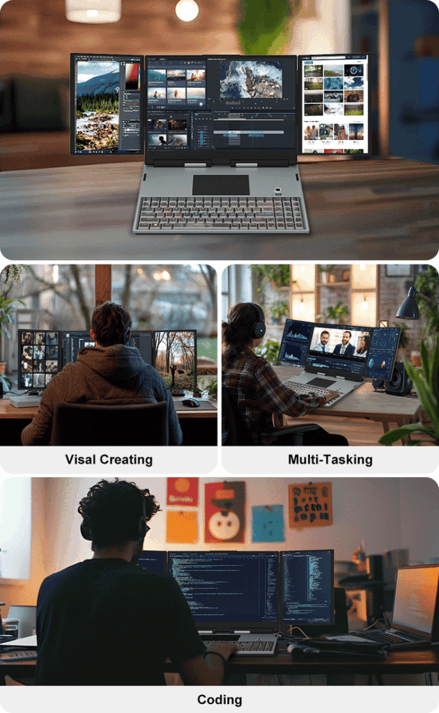 TriMax Pro Triple-Screen Laptop