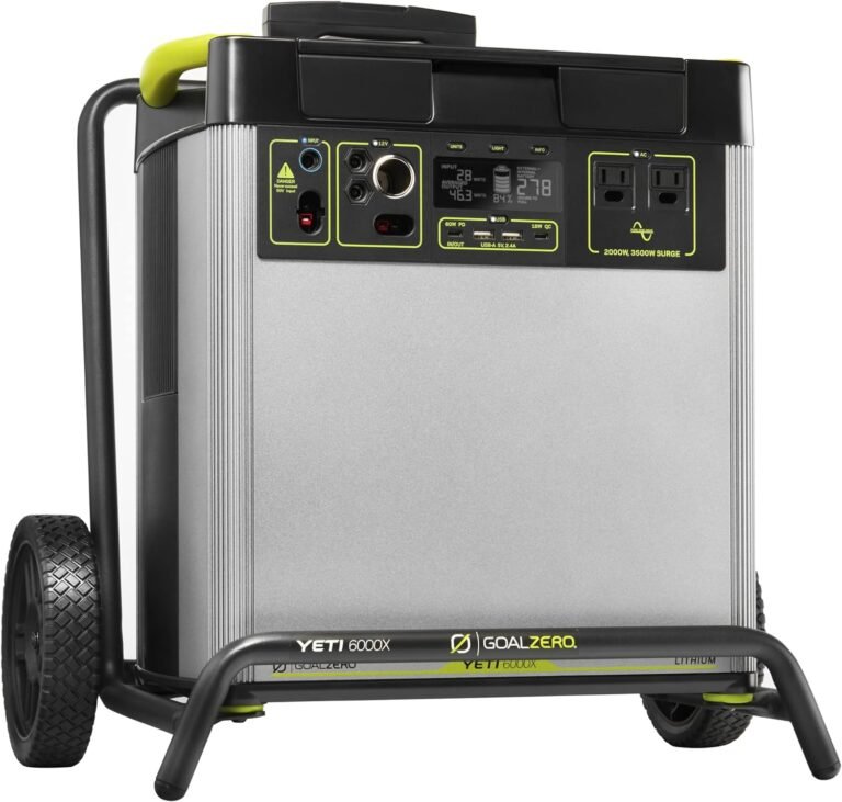 Goal Zero Yeti 6000X Portable Power Station for Homes, 6000 Watt-Hours, Solar-Powered Generator with USB-A/USB-C Ports and AC Outlets (Solar Panel Not Included), Emergency Power Supply, (5th Gen)