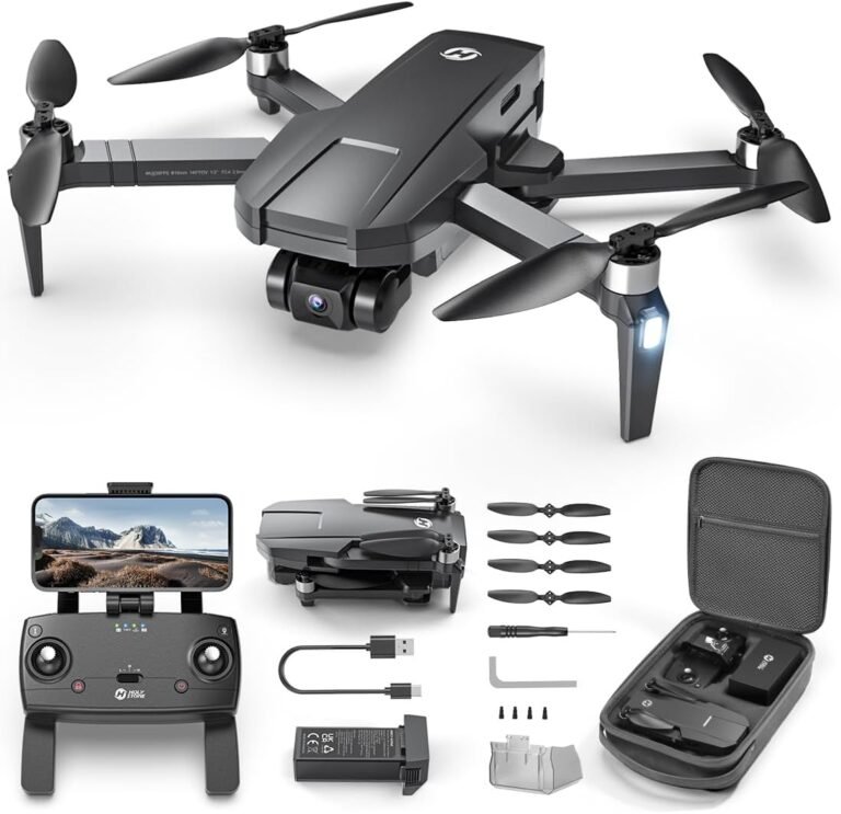 Holy Stone HS720R 3 Axis Gimbal GPS Drones with Camera for Adults 4K EIS; FPV RC Drone, Foldable Quadcopter with 10000 Feet Video Transmission Control Range, Brushless Motor, Follow Me, Auto Return