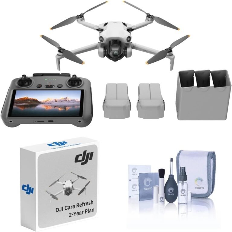 DJI Mini 4 Pro Drone Fly More Combo Plus, Bundle with DJI Care Refresh 2-Year Plan, DJI Mini 4 Pro Folding Drone with Complete Optics Care and Cleaning Kit