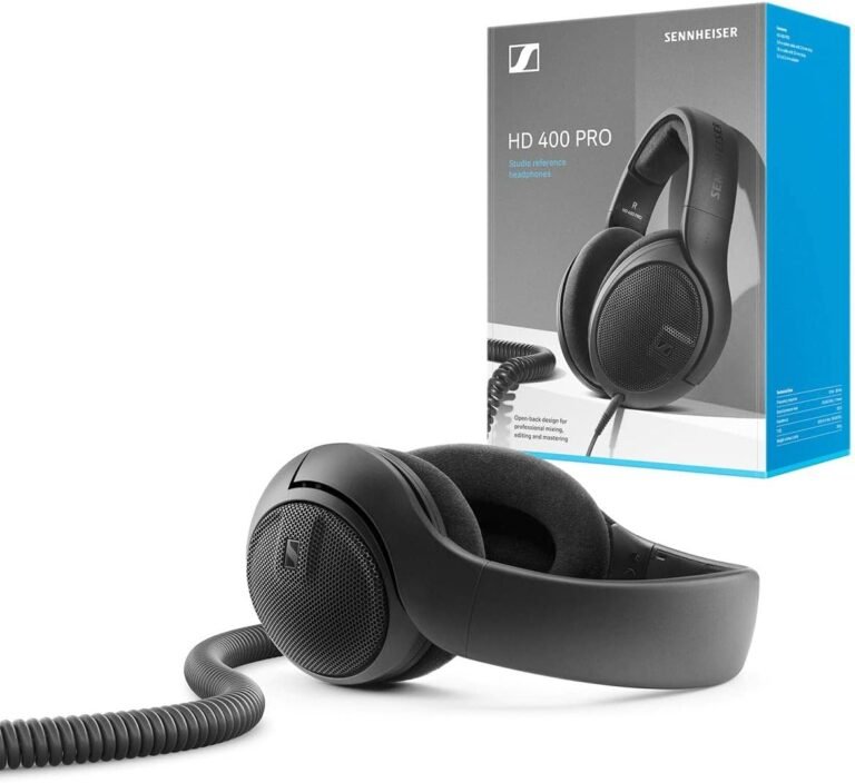 Sennheiser HD 400 PRO Open Back Dynamic Headphones for Studio, Mixing, Video, Audio Production, Twitch, High Definition music listening, removable 1/8” cable w ¼” adaptor,Black