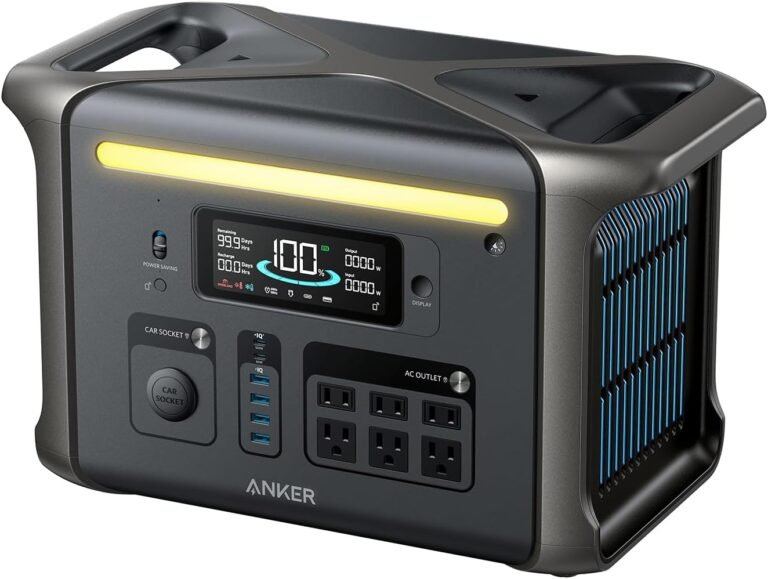 Anker SOLIX F1500 Portable Power Station, 1800W Solar Generator, PowerHouse Design, 1536Wh Battery Generators for Home Use, LiFePO4 Power Station for Outdoor Camping and RVs (Solar Panel Optional) (Renewed)