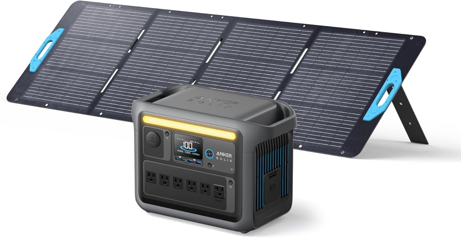 Anker SOLIX C1000 Portable Power Station with 200W Solar Panel