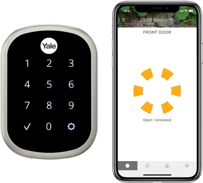 Yale Security SL Deadbolt Smart Lock, Satin Nickel Keyless Entry Door Lock with Wi-Fi Connected Touchscreen for Front or Back Door, YRD256-CBA-619