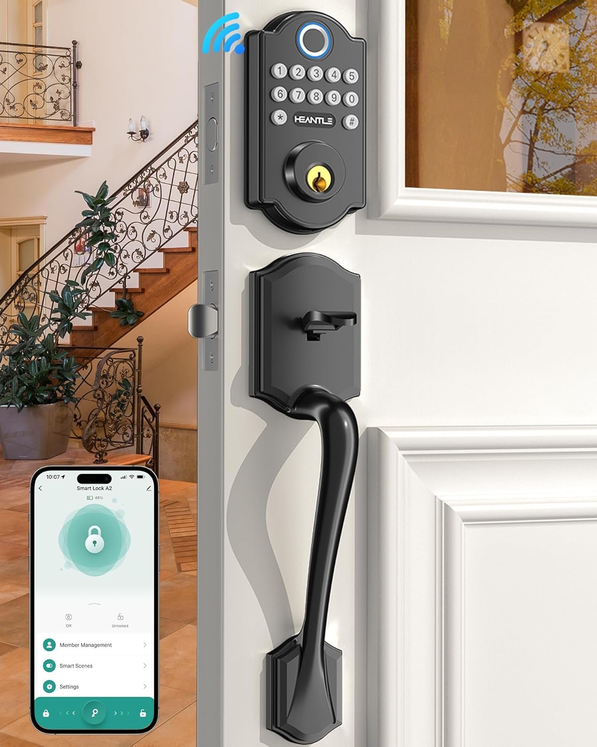 HEANTLE Smart WiFi Door Lock Set