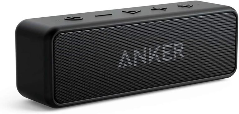 Anker Soundcore 2 Portable Bluetooth Speaker with IPX7 Waterproof, 24-Hour Playtime, Wireless Stereo Pairing, 12W Stereo Sound, Bluetooth 5, Bassup, Speaker for Home, Shower, Outdoors, Travel