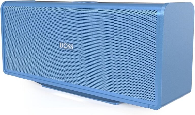 DOSS SoundBox Ultra Bluetooth Speaker with 2.1 Sound Channel Audio, 80W Superior Sound with Deep Bass, Two DSP Technologies, 18H Playtime, Bluetooth 5.3, Wireless Speaker for Home, Office,Room-Blue