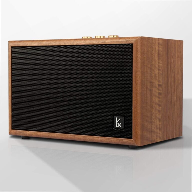 Retro Wooden Bluetooth Speaker, KONEX 40W Vintage Portable Wireless Speaker, Bluetooth 4.2 Heavy Bass Music Player, 20H Long Playtime, Outdoor Speaker for Home, Office, Party, Gift for Friend