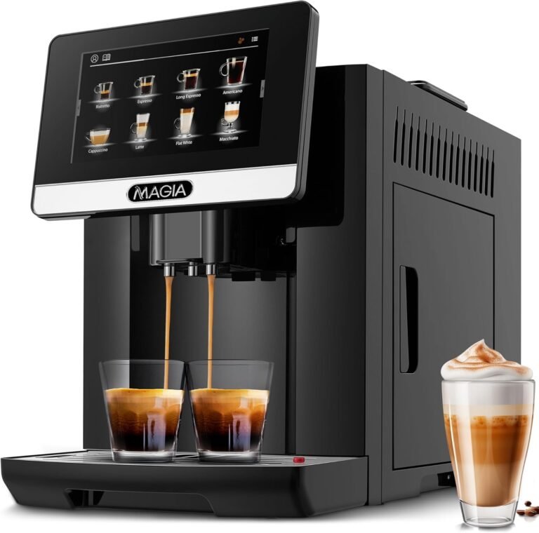 Zulay Magia Fully Automatic Espresso Machine With Grinder - 19 Customizable Coffee Options - Auto-Cleaning For Easy Maintenance - Milk-Foam System For Latte, Cappuccino, Macchiato - New Silver