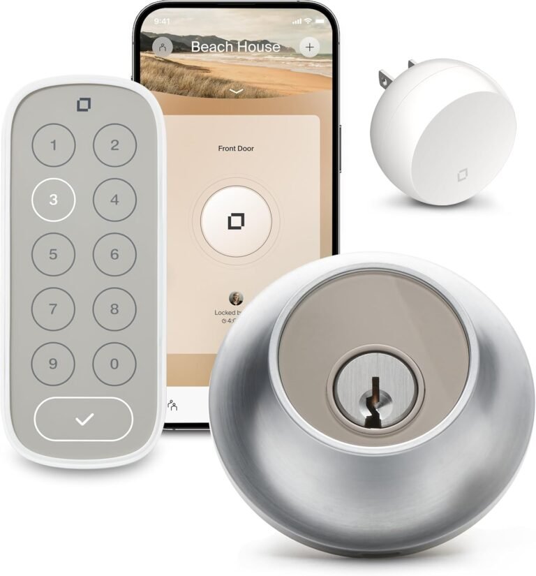 Level Lock Connect WiFi Smart Lock & Keypad for Keyless Entry - Control Remotely from Anywhere - Weatherproof - Compatible with Amazon Alexa, Google Home (Satin Chrome)